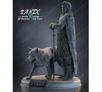 GOT - Figurina Di Casa Stark In Resina 3D 18CM (Non Dipinta)