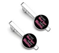 Got Mad Love For Mama Divertente Fermacravatta Fermacravatta Clip Fermacravatta Clip Regolare Cravatta Regali Decorativi Per Gli Uomini, 5.5x2.2cm, Metallo