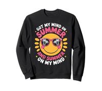 Got My Mind On Summer Relaxed Sun With Sunglasses Spiaggia Felpa