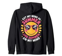 Got My Mind On Summer Relaxed Sun With Sunglasses Spiaggia Felpa con Cappuccio