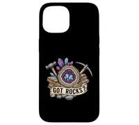 Got Rocks? Geode Crystal Rockhound Geologist Mining Fan Custodia per iPhone 15