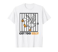 Got Too Silly Animal Lover Pun Humor Funny Goose Maglietta