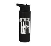 Got Too Silly Funny Goose Meme Jailbird Prison Stainless Steel Insulated Water Bottle