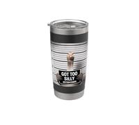Got Too Silly Funny Goose Mugshot Bicchiere termico in acciaio inox doppia parete
