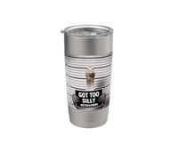 Got Too Silly Funny Goose Mugshot Bicchiere termico in acciaio inox doppia parete