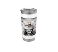 Got Too Silly Funny Goose Mugshot Bicchiere termico in acciaio inox doppia parete