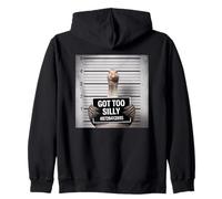 Got Too Silly Funny Goose Mugshot Felpa con Cappuccio