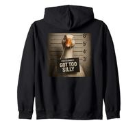 Got Too Silly Funny Goose Mugshot Felpa con Cappuccio