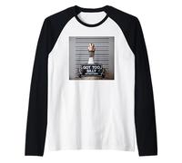 Got Too Silly Funny Goose Mugshot Maglia con Maniche Raglan