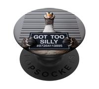 Got Too Silly Funny Goose Mugshot PopSockets PopGrip Adesivo