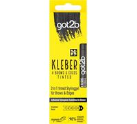 GOT2B Colla 4 Brows & Edges Tinted da marrone scuro a nero (16 ml), 2 in 1 per sopracciglia e capelli, con pratico pennello per acconciatura e fissaggio dei capelli del bambino, formula vegana