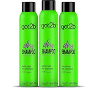 got2b Extra Fresh Shampoo secco (3 x 200 ml), shampoo secco rinfrescante, dry shampoo per 24 h di consistenza e freschezza, non lascia residui bianchi*, aroma mela
