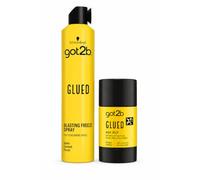 Got2b Glued Lacca 300 ml + Got2b Glued Wax Stick 50g, Stick Cera Capelli