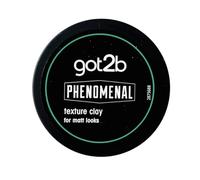 got2b Phenomenal Texture Clay Halt 5 (100 ml), cera per capelli da uomo, dona uno stile fenomenale, opaco, adatto per capelli più corti, formula vegana