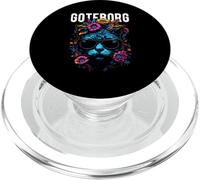 Goteborg - Gatto con occhiali da sole e fiori PopSockets PopGrip per MagSafe