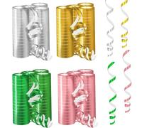 Gotetiso 12 Pezzi Stelle Filanti Metalliche 4 Colori Stelle filanti Carta Decorazioni Pendenti a Spirale Ornamenti Spirali Decorazioni Compleanno Stelle Filanti per Matrimoni Decorazioni per Feste
