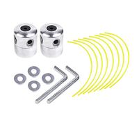 Gotetiso 2 Pezzi Alluminio Testina Decespugliatore Universale Testa di Erba Trimmer Testa Doppia per Decespugliatore Prato Alluminio Linea Trimmer Bobina di Nylon Filo Accessori per Rasaerba