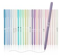 GOTFUN 24 Pezzi Penne Gel Nere, 0,5mm a Punta Fine Roller Ball Penne Gel, Inchiostro Nero Penne per Adulti Bambini Studenti Ufficio Scuola