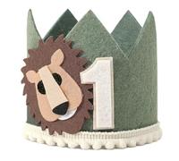 GotGala Jungle Safari 1° compleanno Lion Theme Crown Wild One 1st Birthday Hat for Boys