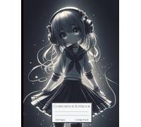 Goth Anime School Girl Composition Notebook: College Ruled Dark Emo Gothic Style Aesthetic for School, College, Office, Work