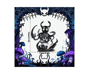 Goth Black Squid Game PVC Figure - Collectible Desk/Car Decoration with Glowing Red Eyes, Curved Trident & Skull Hand, Black Friday Deal: I