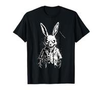 Goth Creepy Cute Bunny Coniglio Horror Graphic Y2K Punk Gothic Maglietta