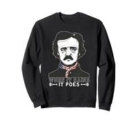 Goth Edgar Allan Poe Letterario Divertente Quando piove Si poes Felpa