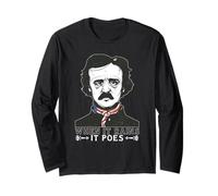 Goth Edgar Allan Poe Letterario Divertente Quando piove Si poes Maglia a Manica