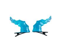 Goth - Fermaglio per capelli a forma di corno del diavolo, per Halloween, carnevale, coda di cavallo, per adolescenti, per la vita quotidiana