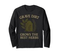 Goth Gardener Witchy Garden Skull Plant Moody Dark Estetic Maglia a Manica