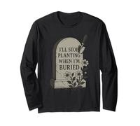 Goth Gardener Witchy Garden Skull Plant Moody Dark Estetic Maglia a Manica