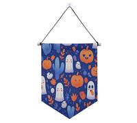 Goth Giallo Halloween Doll Zucca banner appeso con asta telescopica bandiera banner esterno patio arredamento per Festival & giorno speciale suministros para fiesta de a?o nuevo