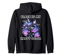 Goth Girl Black is My Happy Color Gothic Unicorn Emo Girl Felpa con Cappuccio