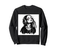 Goth Girl Zombie Emo Gothic Ragazza con Le Cuffie Felpa