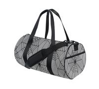 Goth Gray Halloween Spider Web Grande Borsone da Viaggio Bagaglio Palestra Carry on Borse Trekking Multifunzionale