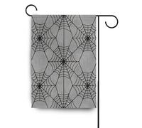 Goth Gray Halloween Web Yard Bandiere per Giardino porta pasquale banner per la decorazione esterna 28x40 doppia faccia