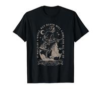 Goth Grim Reaper Camicia Angelo della Morte Falce Halloween Maglietta con Stampa Grafica Economica