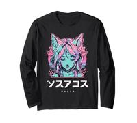 Goth Grunge Demone Anime Ragazza Waifu Horror Alt Estetica Maglia a Manica