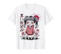 Goth Kawaii Creepy Doll giapponese Kanji Design Horror Anime Maglietta