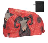 Goth Nero e Rosso Capra Impermeabile Outdoor Bike Copertura con Fori di Bloccaggio Resistente ai raggi UV Indoor Outdoor Storage Road Bike Copertura Adatto per la maggior parte capa para motocicleta