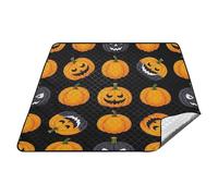 Goth Orange Halloween Divertente Zucca Impermeabile Camping Mat XXL Camping Party Picnic Coperte Grande per Famiglia Concerto Coperta Tappeto para picnic