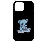 Goth Pastel Carino Creepy Kawaii Gamer Teddy Bear Gaming Custodia per iPhone 16 Pro Max