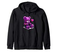 Goth Pastel Carino Creepy Kawaii Gamer Teddy Bear Gaming Felpa con Cappuccio
