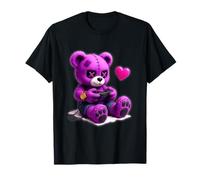 Goth Pastel Carino Creepy Kawaii Gamer Teddy Bear Gaming Maglietta