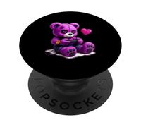 Goth Pastel Carino Creepy Kawaii Gamer Teddy Bear Gaming PopSockets PopGrip Adesivo