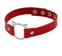 Goth Punk Cat Girocolli Collane Collana Girocollo Gotica Nera in Pelle per Donna Collane con Chocker Collare con Borchie Gioielli bondageDurability