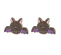 Goth Punk Halloween Diavolo Orecchini Donne Legno Cappello Strega Zucca Accessori Costume di Halloween Cappello Da Strega Per Le Donne, Misura unica, come descritto, come descritto