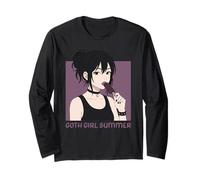Goth Ragazza Estate Scuro Occulto Emo Anime Manga Maglia a Manica