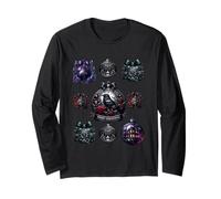 Goth Raven Merry Christmas Balls for Mom Unique Gothic Xmas Maglia a Manica