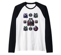 Goth Raven Merry Christmas Balls for Mom Unique Gothic Xmas Maglia con Maniche Raglan